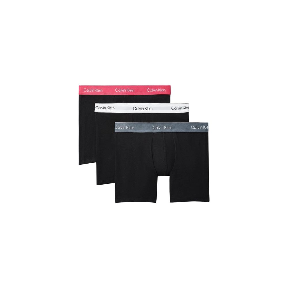 Pink cotton boxer briefs from Calvin Klein Underwear with a comfortable fit and signature logo waistband.