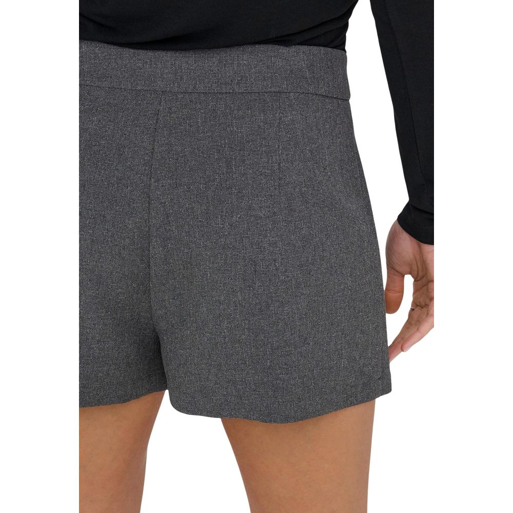 Gray polyester shorts from Jacqueline De Yong with a relaxed fit and casual style, shown on a model.
