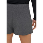 Gray polyester shorts from Jacqueline De Yong with a relaxed fit and casual style, shown on a model.