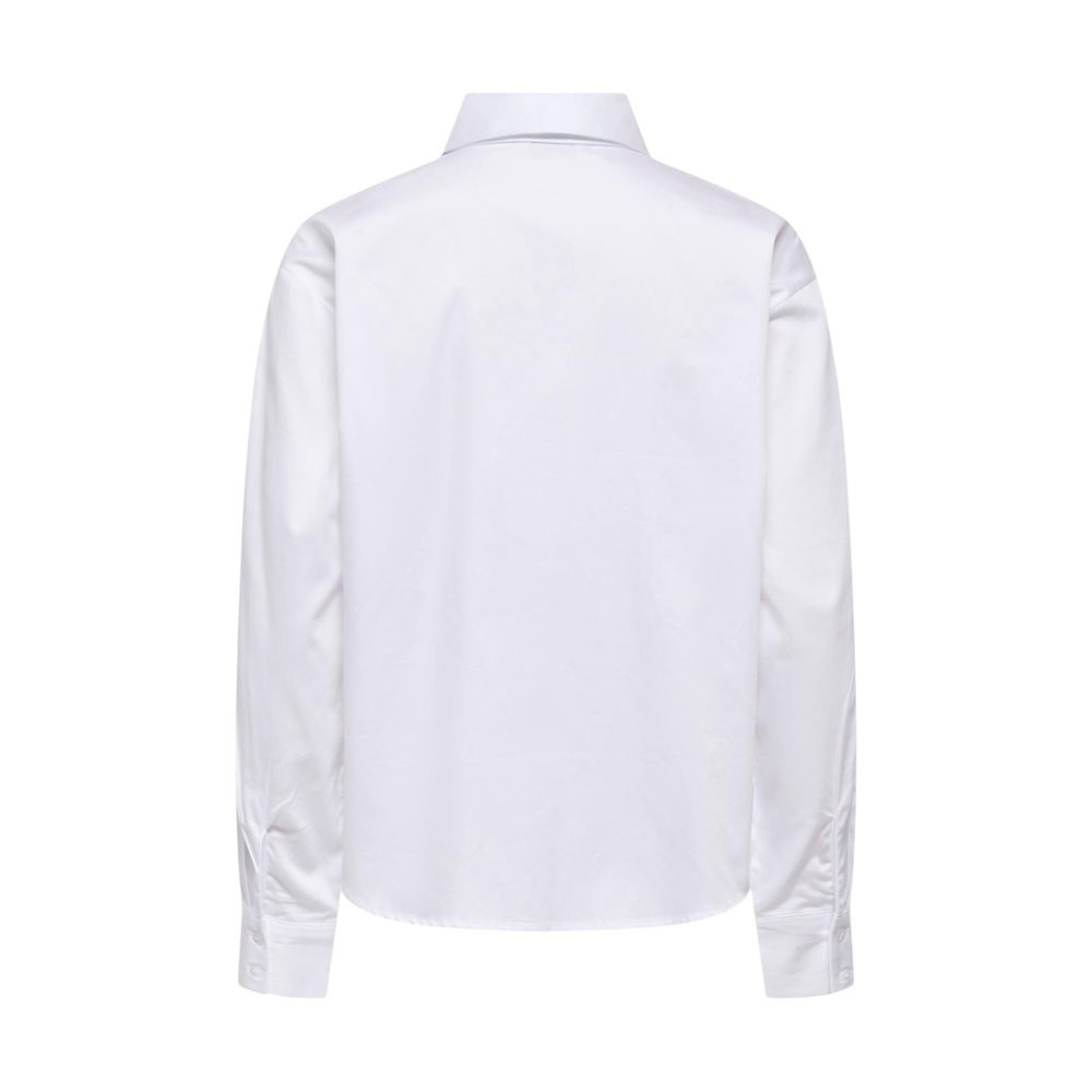 Jacqueline De Yong White Cotton Blouse Jacqueline De Yong