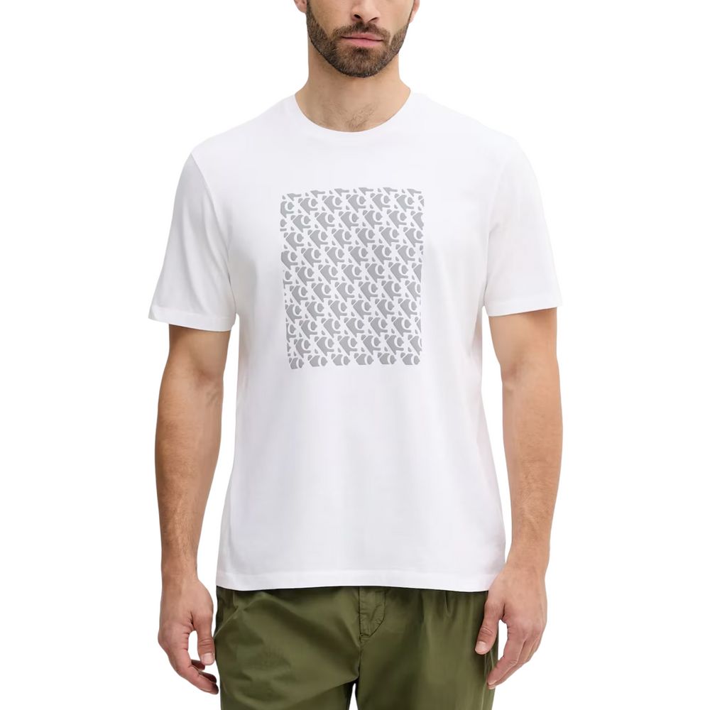Calvin Klein Jeans White Cotton T-Shirt Calvin Klein Jeans