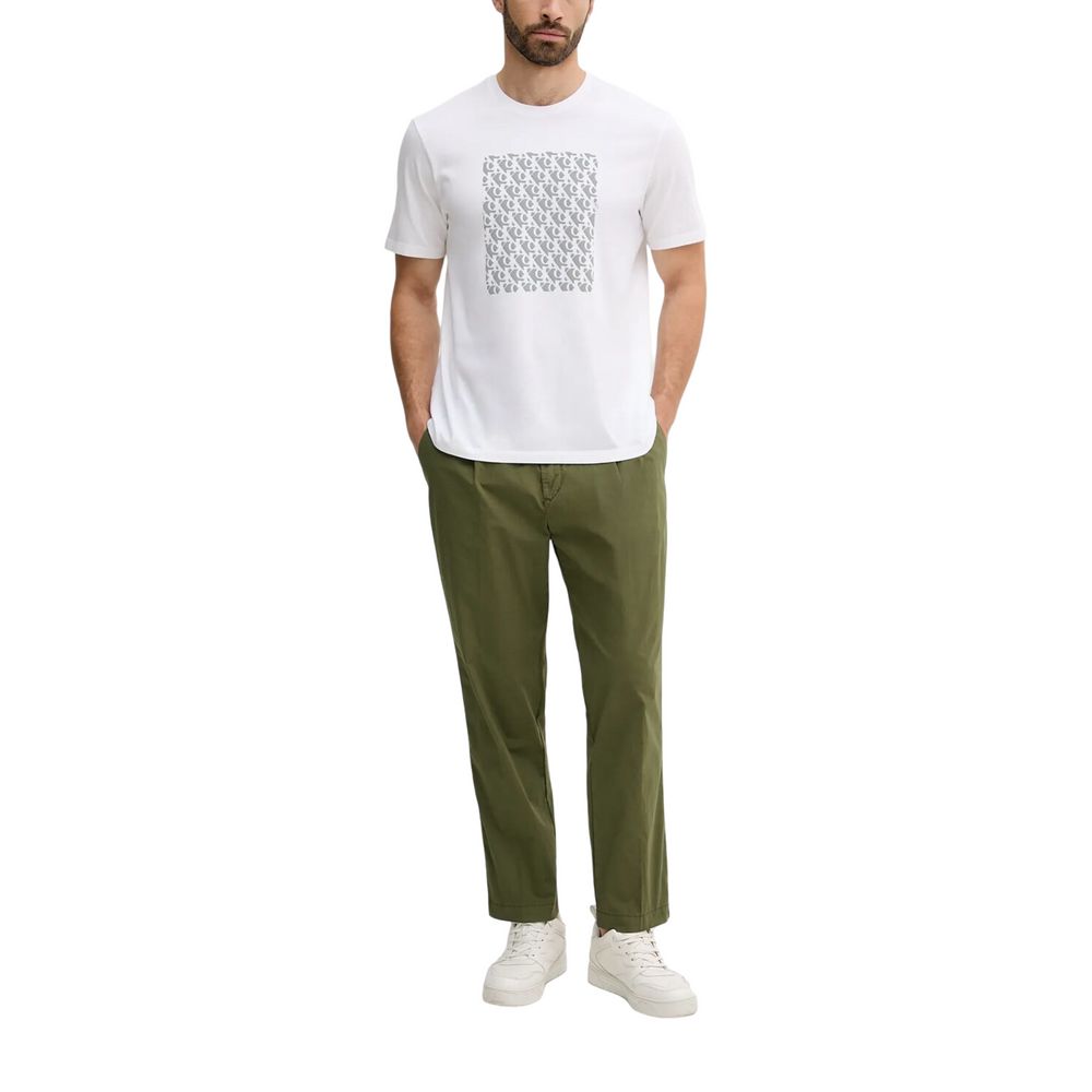 Calvin Klein Jeans White Cotton T-Shirt Calvin Klein Jeans