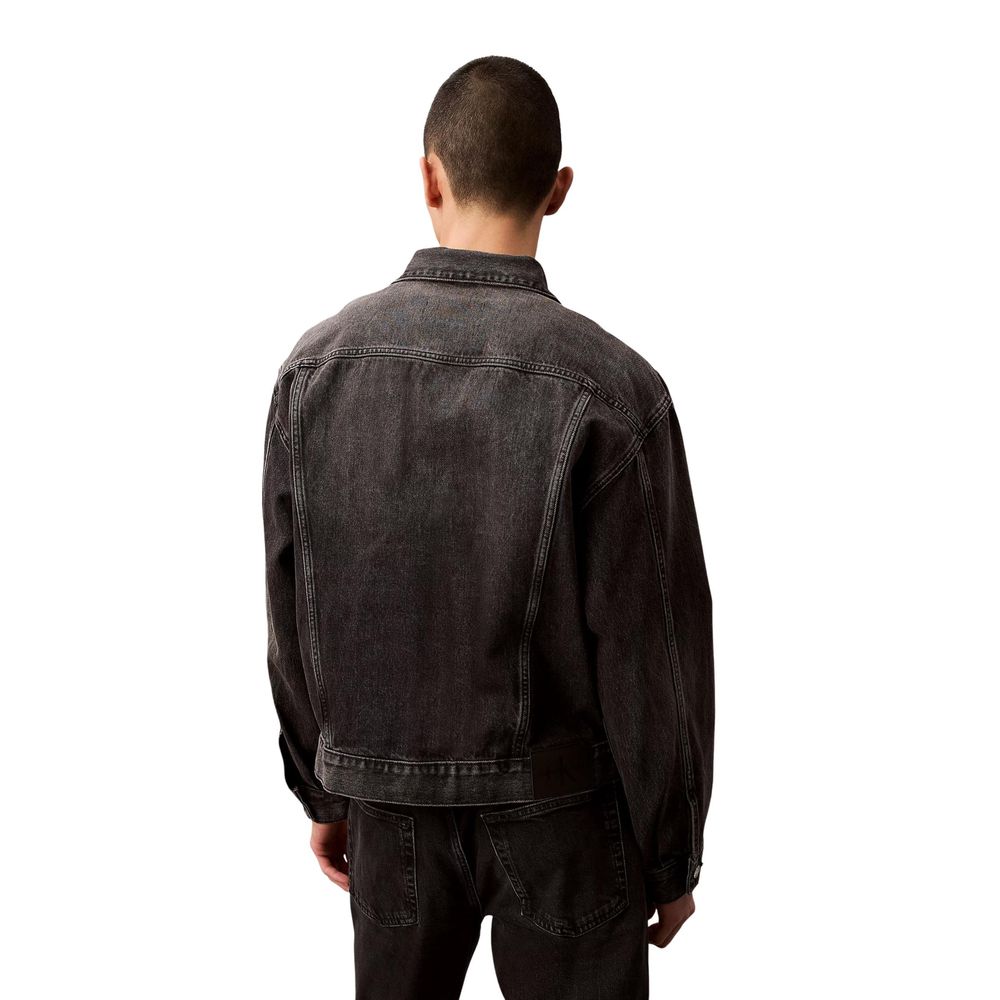 Calvin Klein Jeans Black Cotton Denim Jacket Calvin Klein Jeans