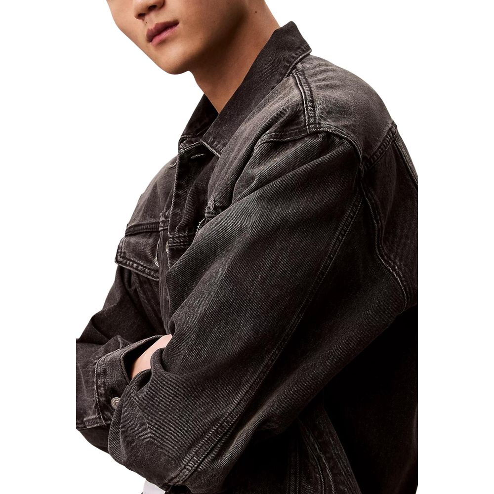 Calvin Klein Jeans Black Cotton Denim Jacket Calvin Klein Jeans