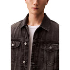 Calvin Klein Jeans Black Cotton Denim Jacket - Eljoys Fashion 