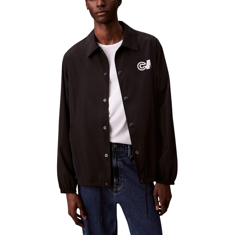 Calvin Klein Jeans Black Polyester Shell Jacket Calvin Klein Jeans