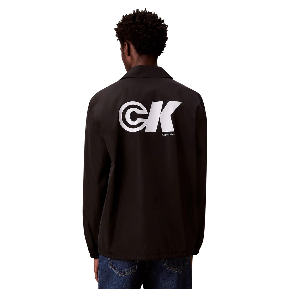 Calvin Klein Jeans Black Polyester Shell Jacket Calvin Klein Jeans