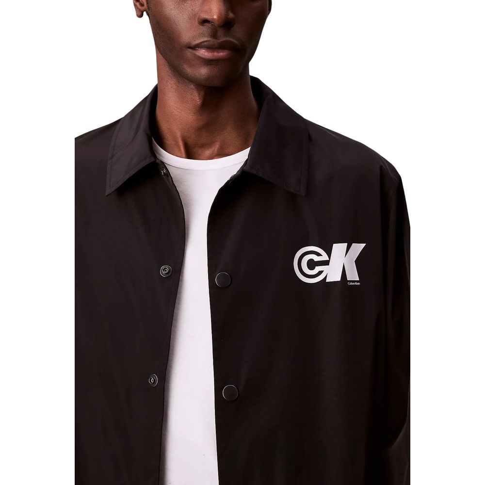 Calvin Klein Jeans Black Polyester Shell Jacket Calvin Klein Jeans
