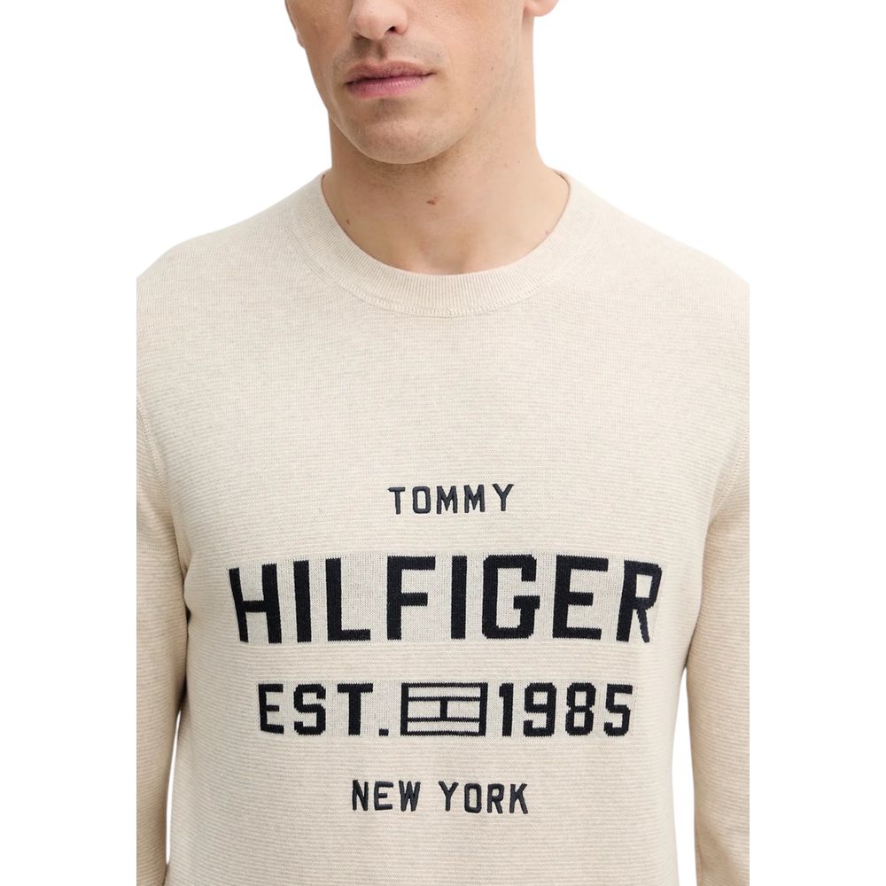 Tommy Hilfiger Beige Organic Cotton Sweatshirt Tommy Hilfiger