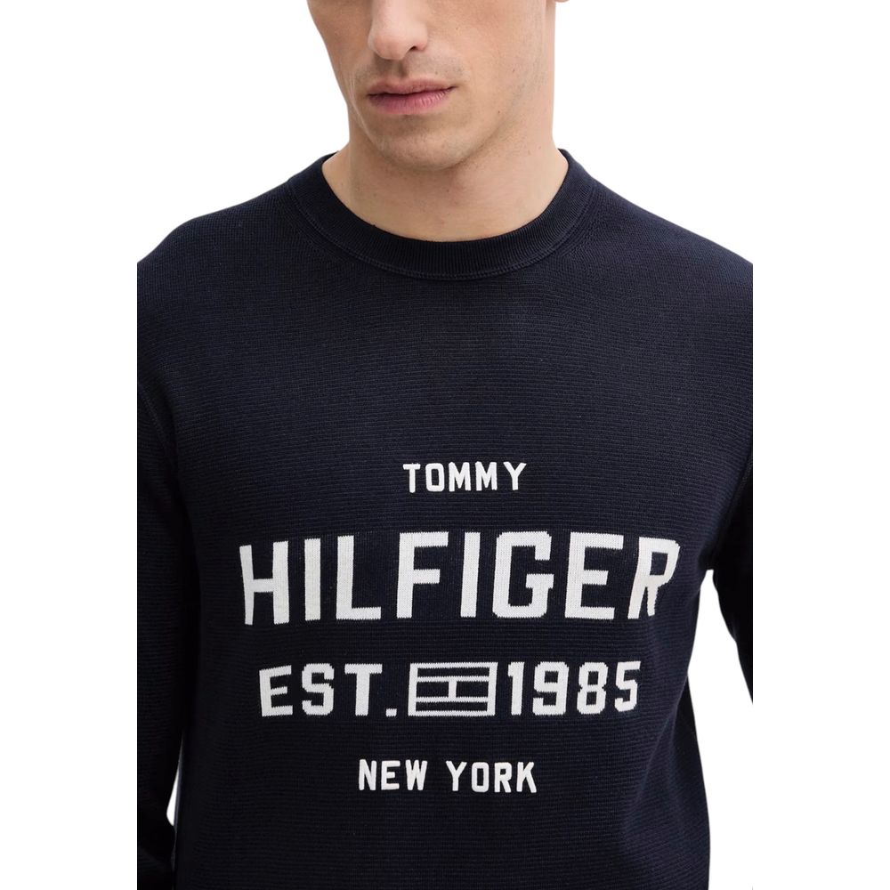Tommy Hilfiger Blue Organic Cotton Sweatshirt Tommy Hilfiger