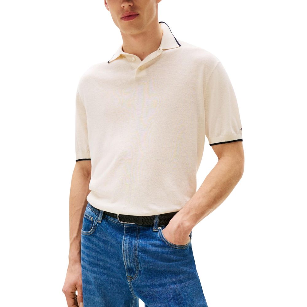 Tommy Hilfiger Beige Lyocell T-Shirt Tommy Hilfiger