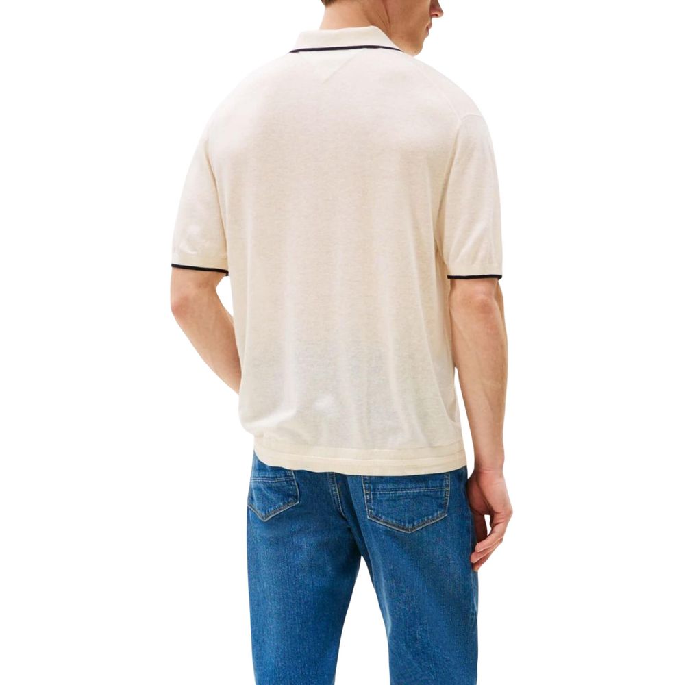 Tommy Hilfiger Beige Lyocell T-Shirt Tommy Hilfiger