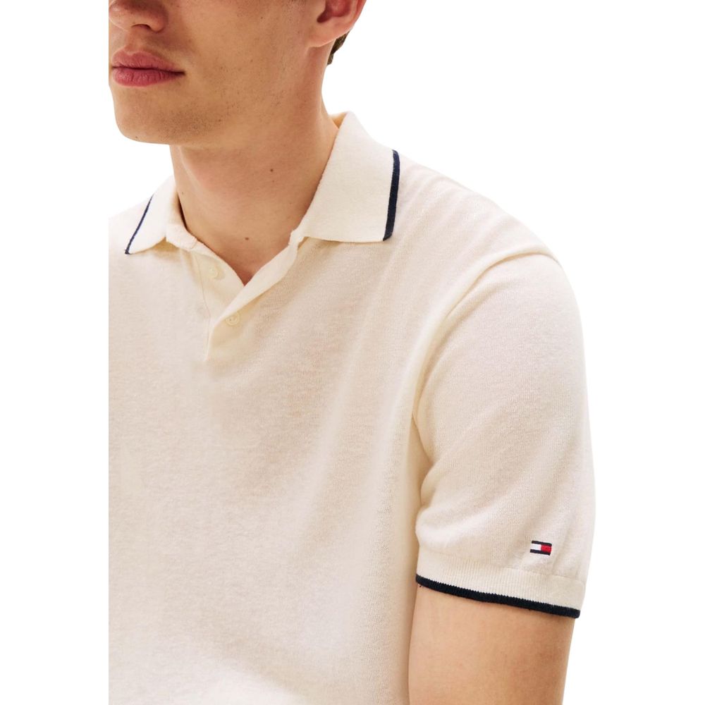 Tommy Hilfiger Beige Lyocell T-Shirt Tommy Hilfiger