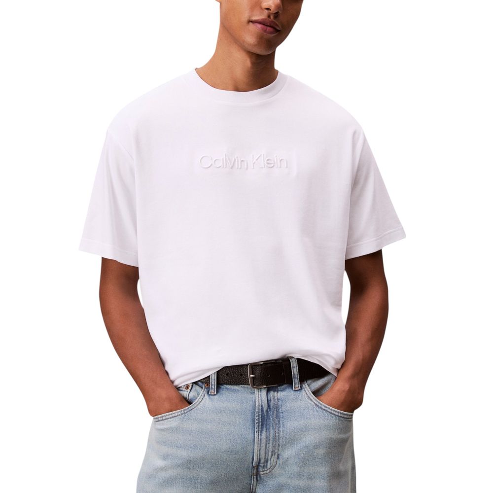 Calvin Klein White Cotton T-Shirt Calvin Klein
