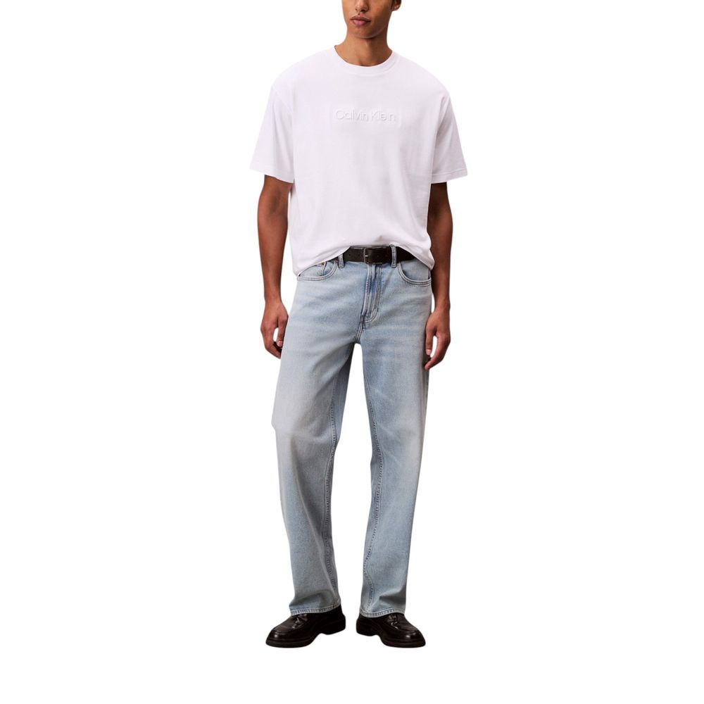 Calvin Klein White Cotton T-Shirt Calvin Klein