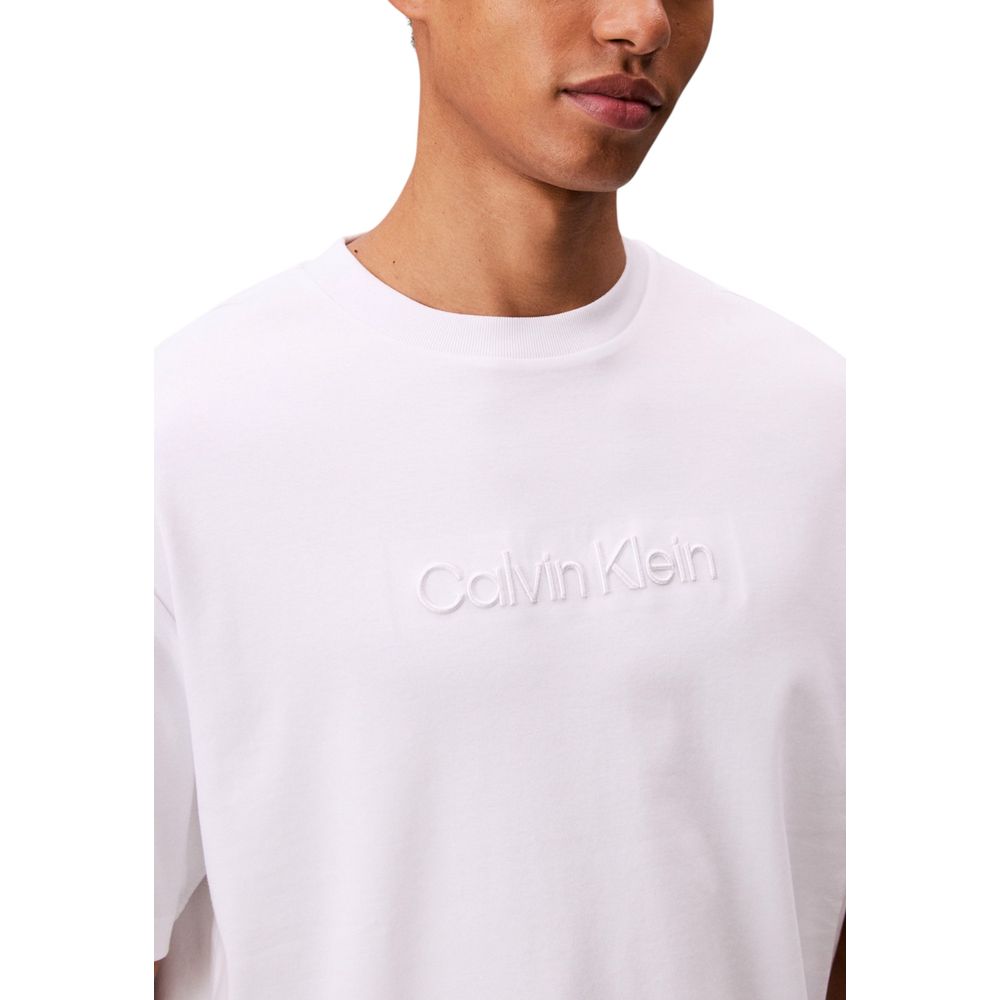 Calvin Klein White Cotton T-Shirt Calvin Klein