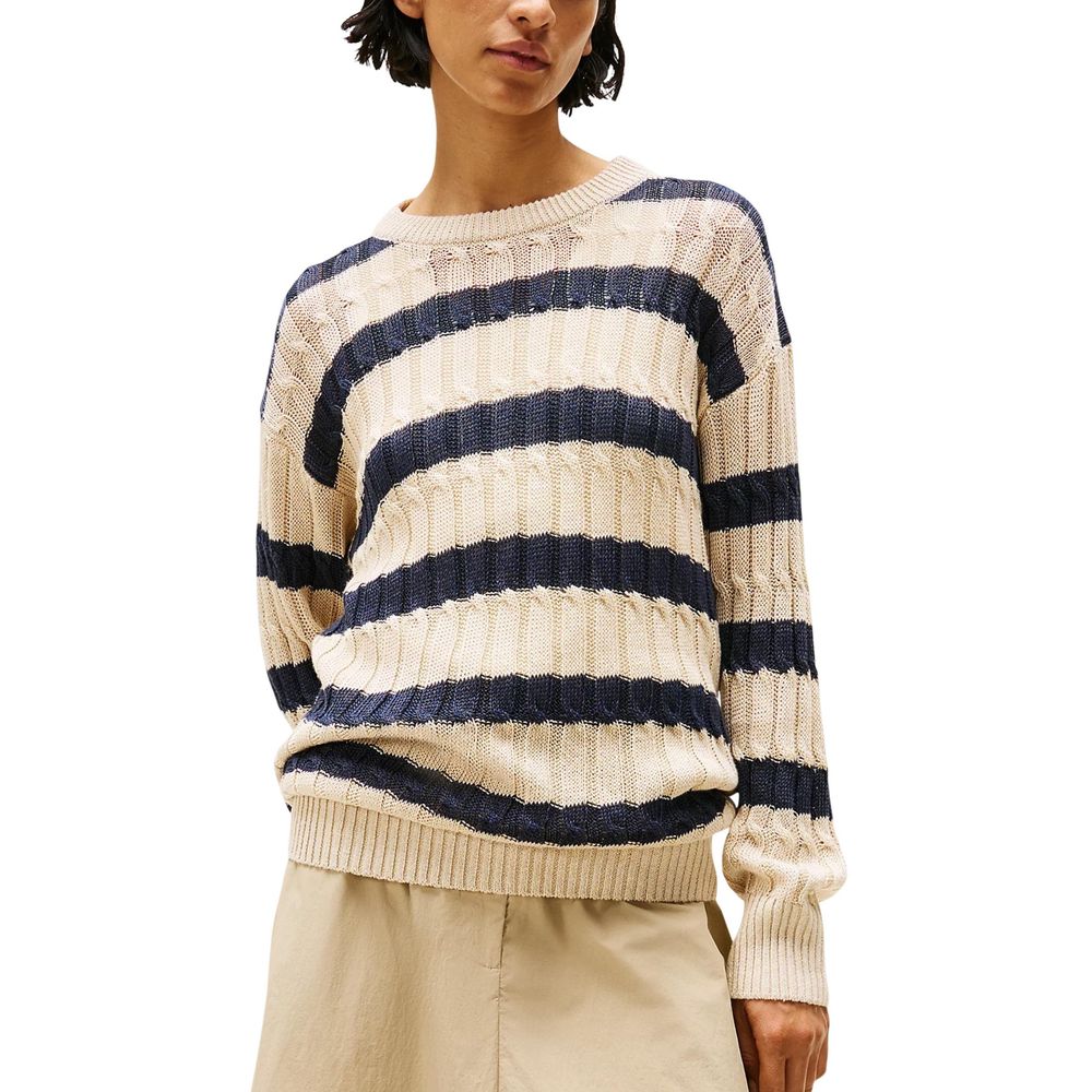 Tommy Hilfiger Beige Linen Sweatshirt Tommy Hilfiger