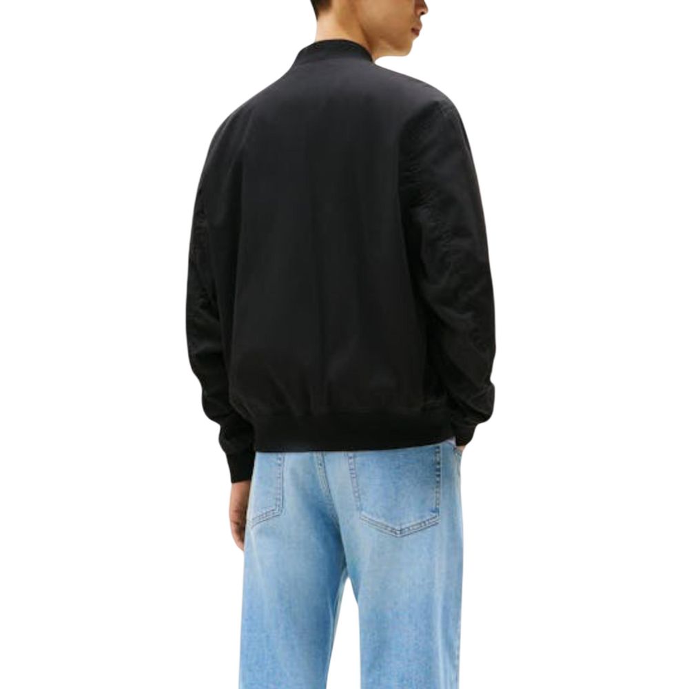 Tommy Hilfiger Jeans Black Recycled Cotton Bomber Tommy Hilfiger Jeans