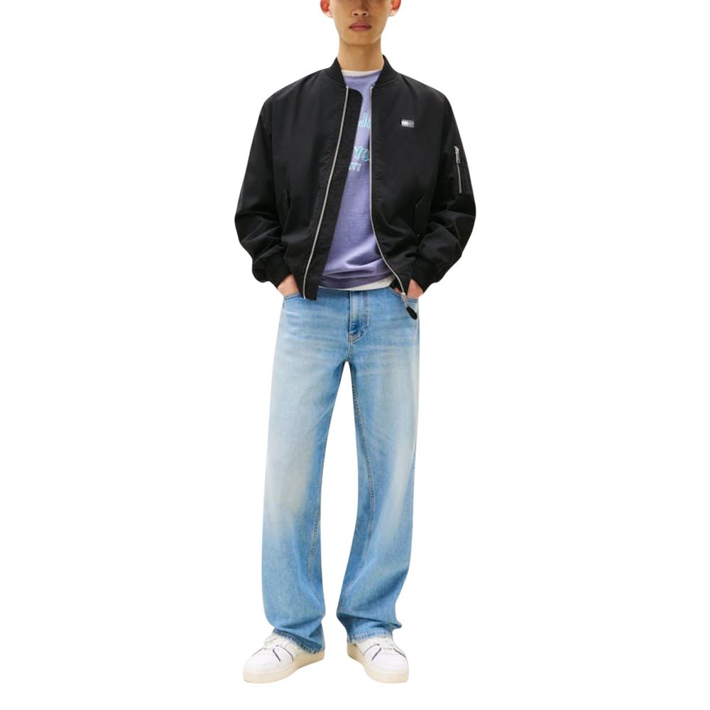 Tommy Hilfiger Jeans Black Recycled Cotton Bomber Tommy Hilfiger Jeans