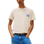 Tommy Hilfiger Jeans Beige Recycled Cotton T-Shirt Tommy Hilfiger Jeans
