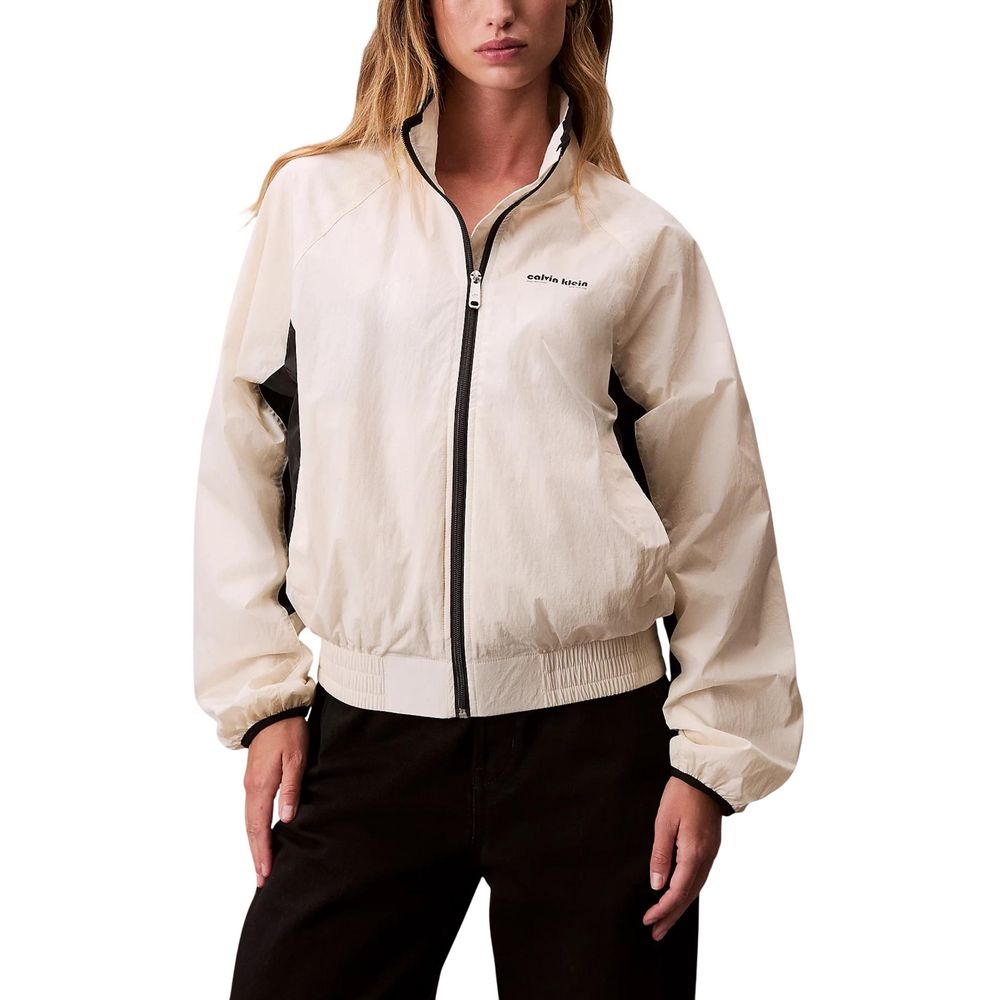 Calvin Klein Jeans White Polypropylene Shell Jacket Calvin Klein Jeans