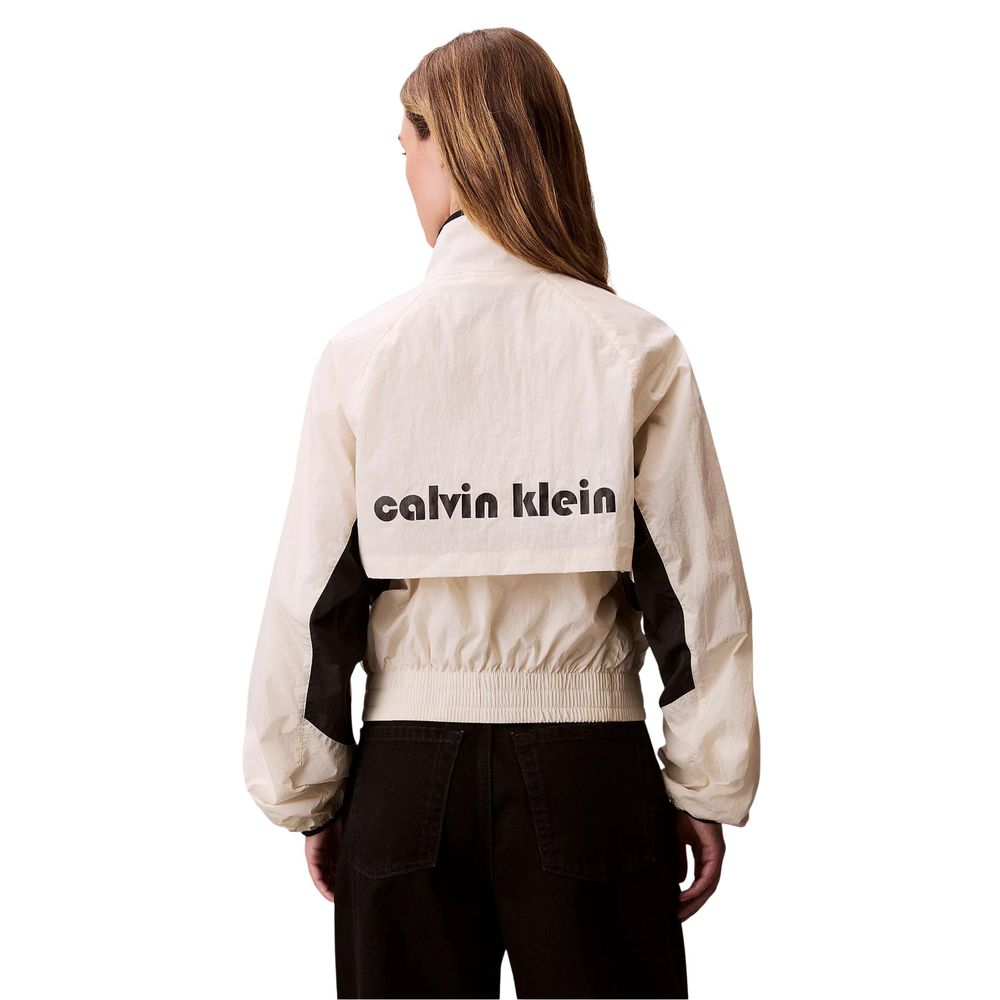Calvin Klein Jeans White Polypropylene Shell Jacket Calvin Klein Jeans