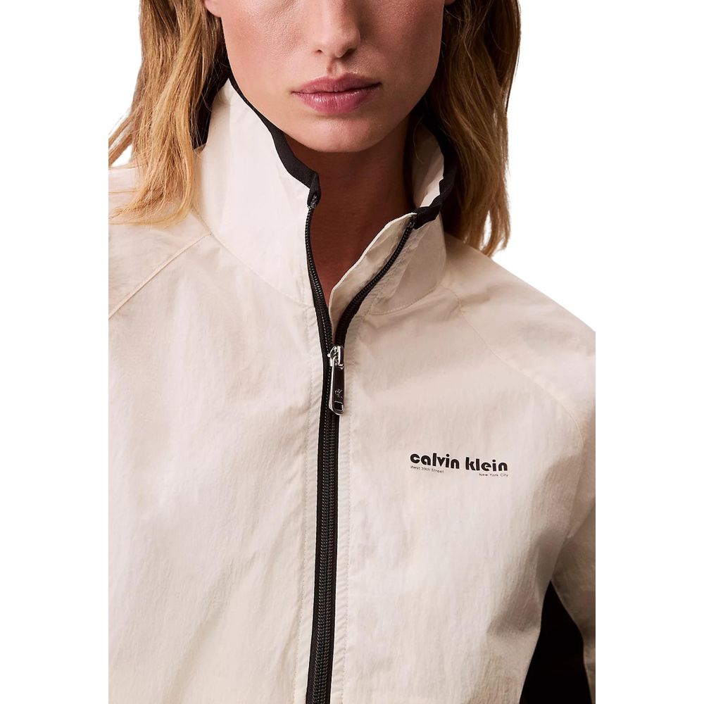 Calvin Klein Jeans White Polypropylene Shell Jacket Calvin Klein Jeans