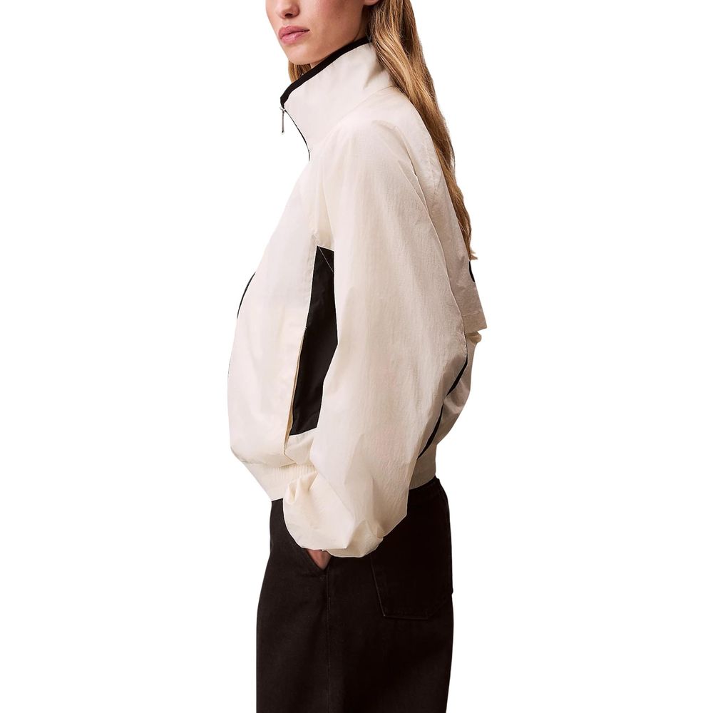 Calvin Klein Jeans White Polypropylene Shell Jacket Calvin Klein Jeans