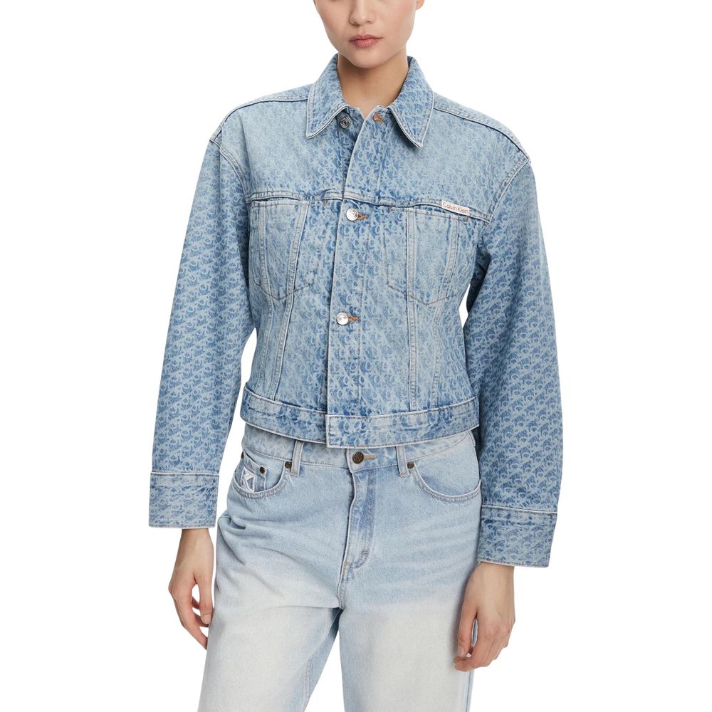 Calvin Klein Jeans Light Blue Cotton Denim Jacket Calvin Klein Jeans