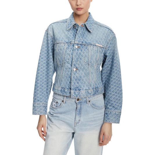 Calvin Klein Jeans Light Blue Cotton Denim Jacket Calvin Klein Jeans