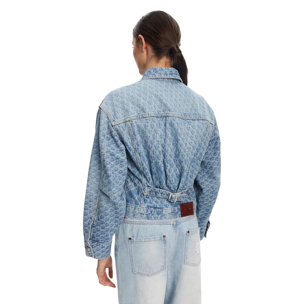 Calvin Klein Jeans Light Blue Cotton Denim Jacket Calvin Klein Jeans
