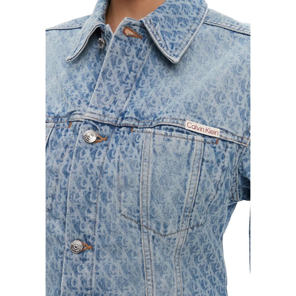 Calvin Klein Jeans Light Blue Cotton Denim Jacket Calvin Klein Jeans