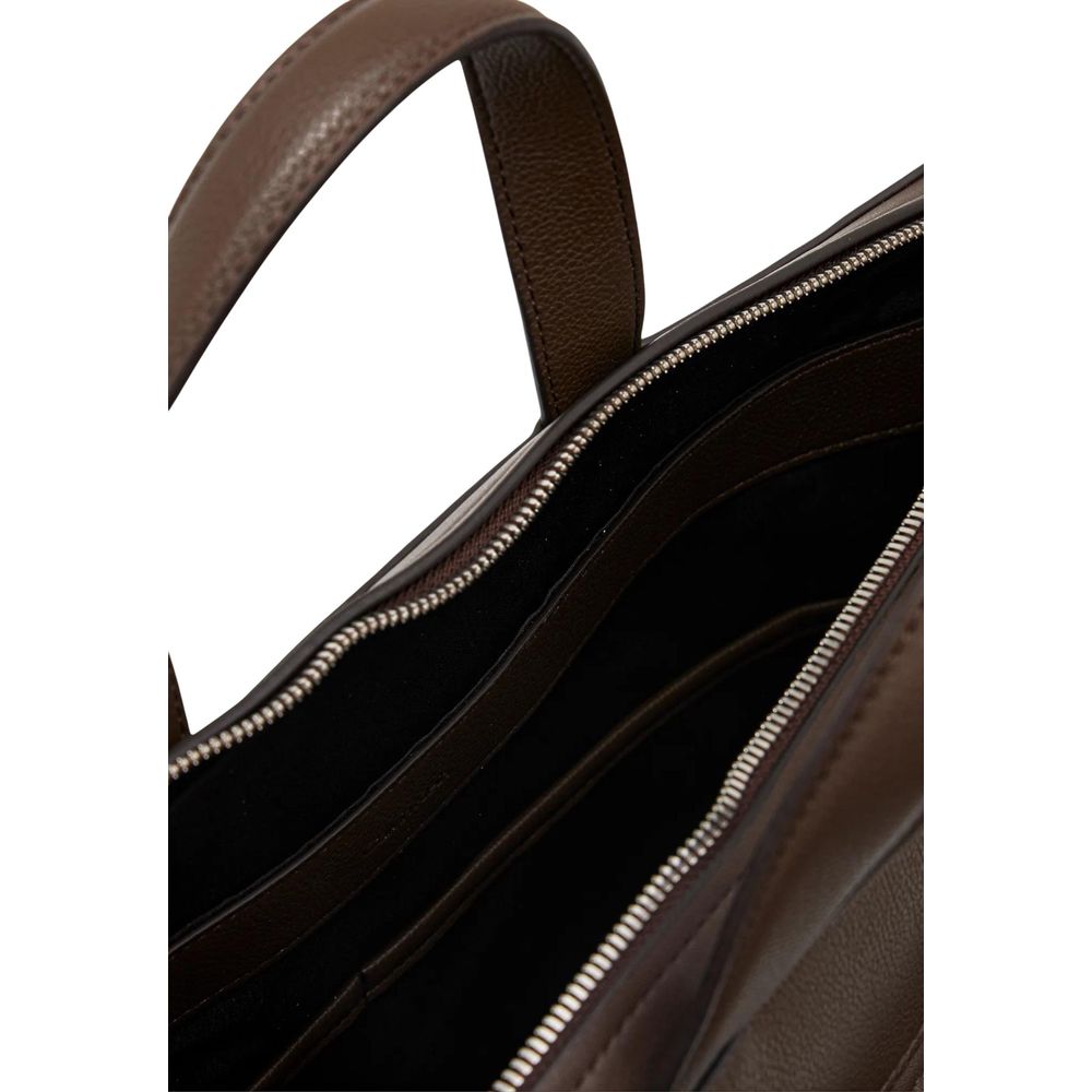 Calvin Klein Brown Polyethylene Briefcase Calvin Klein