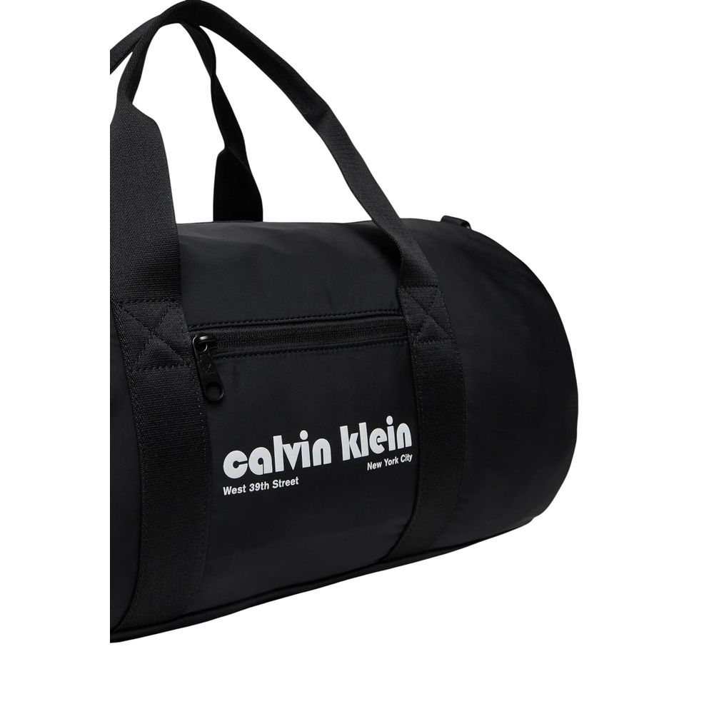 Calvin Klein Black Recycled Polyester Duffel Bag Calvin Klein