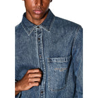 Armani Exchange Blue Denim Shirt Armani Exchange