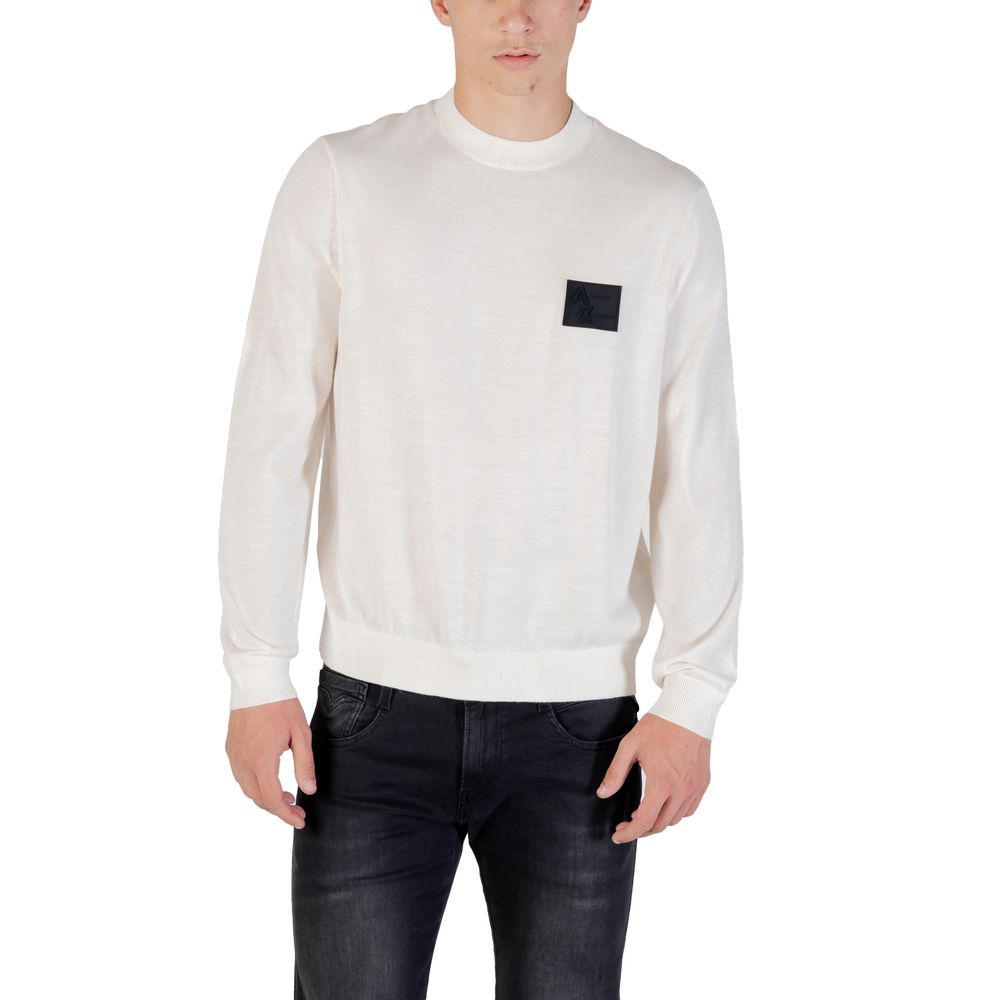 Armani Exchange White Marabou Sweatshirt Armani Exchange