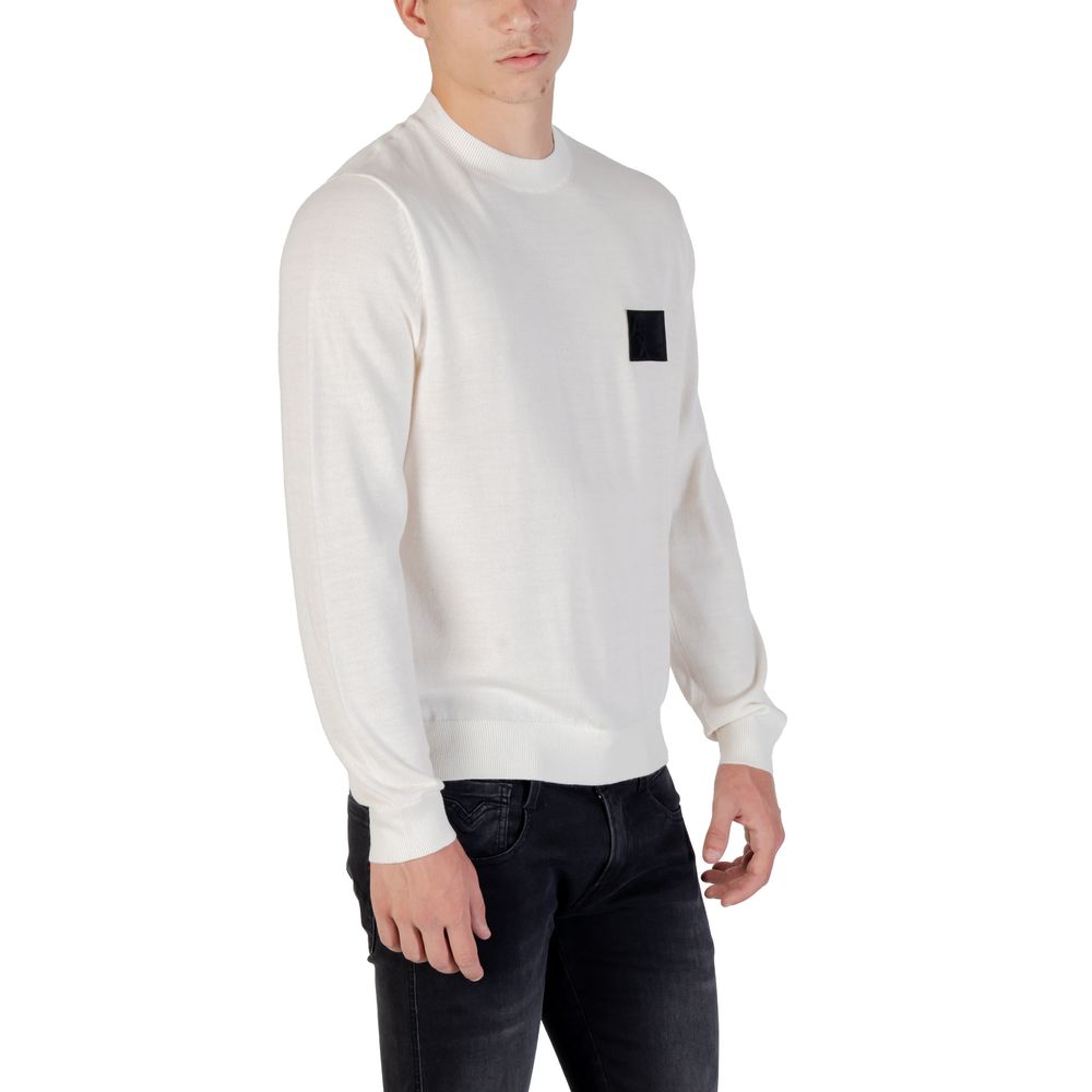 Armani Exchange White Marabou Sweatshirt Armani Exchange