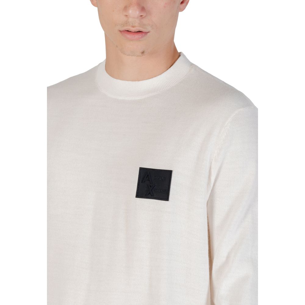 Armani Exchange White Marabou Sweatshirt Armani Exchange