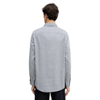 Armani Exchange Black And White Cotton Dress Shirt Armani Exchange