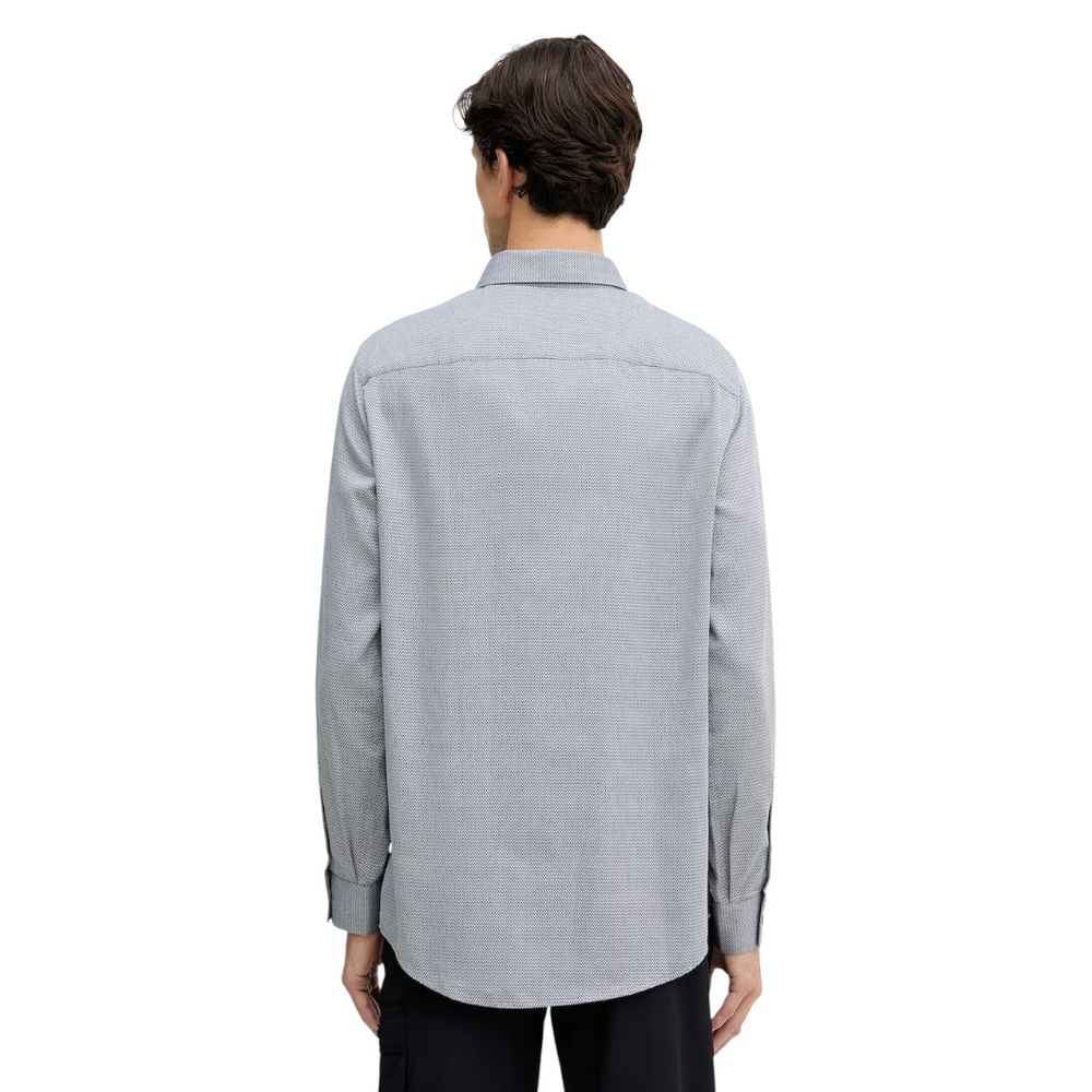 Armani Exchange Black And White Cotton Dress Shirt Armani Exchange