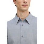 Armani Exchange Black And White Cotton Dress Shirt Armani Exchange