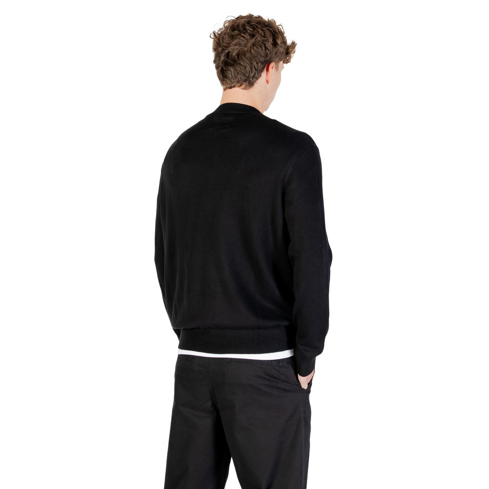 Armani Exchange Black Viscose Sweatshirt Armani Exchange