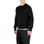 Armani Exchange Black Viscose Sweatshirt Armani Exchange