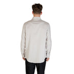 Armani Exchange Gray Cotton Pattern Shirt Armani Exchange