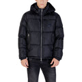 Armani Exchange Blue Polyamide Coat Armani Exchange