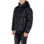 Armani Exchange Blue Polyamide Coat Armani Exchange