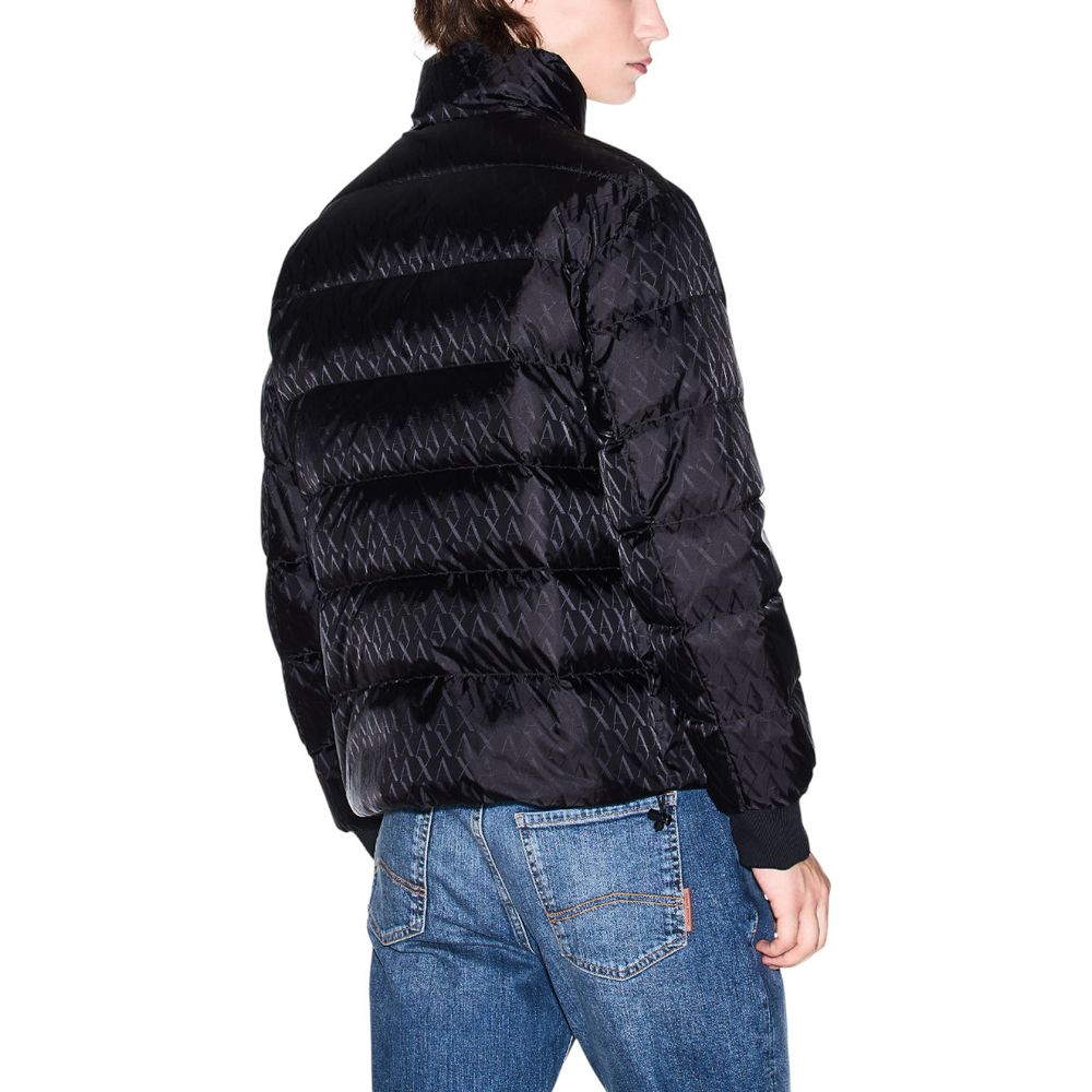 Armani Exchange Black Polyamide Coat Armani Exchange