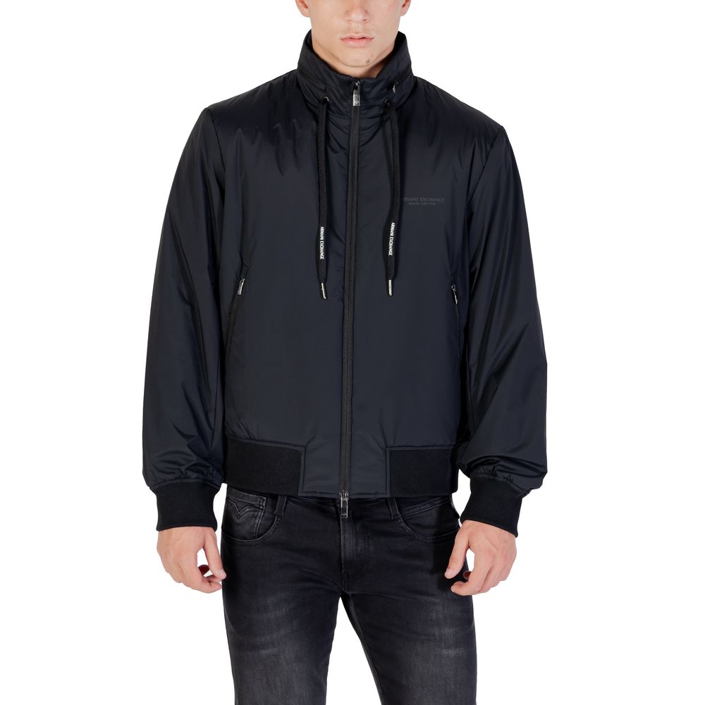 Armani Exchange Black Polyamide Bomber Armani Exchange