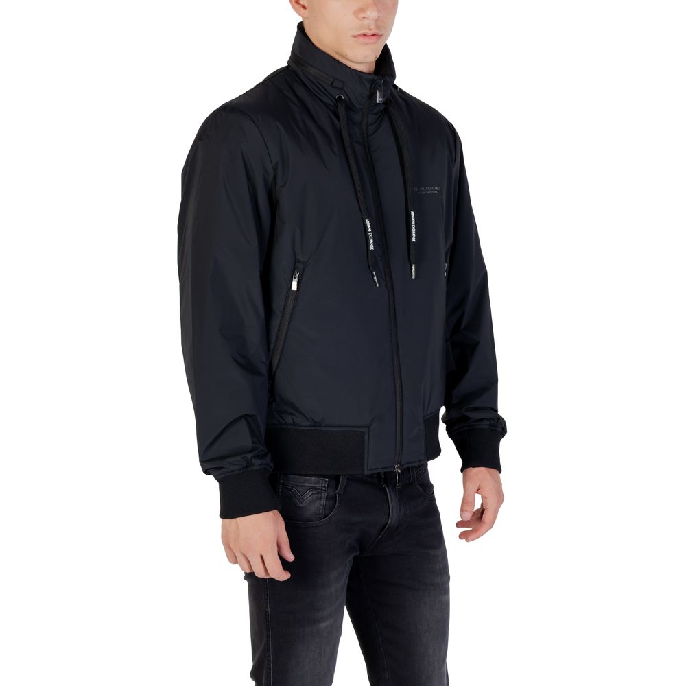 Armani Exchange Black Polyamide Bomber Armani Exchange