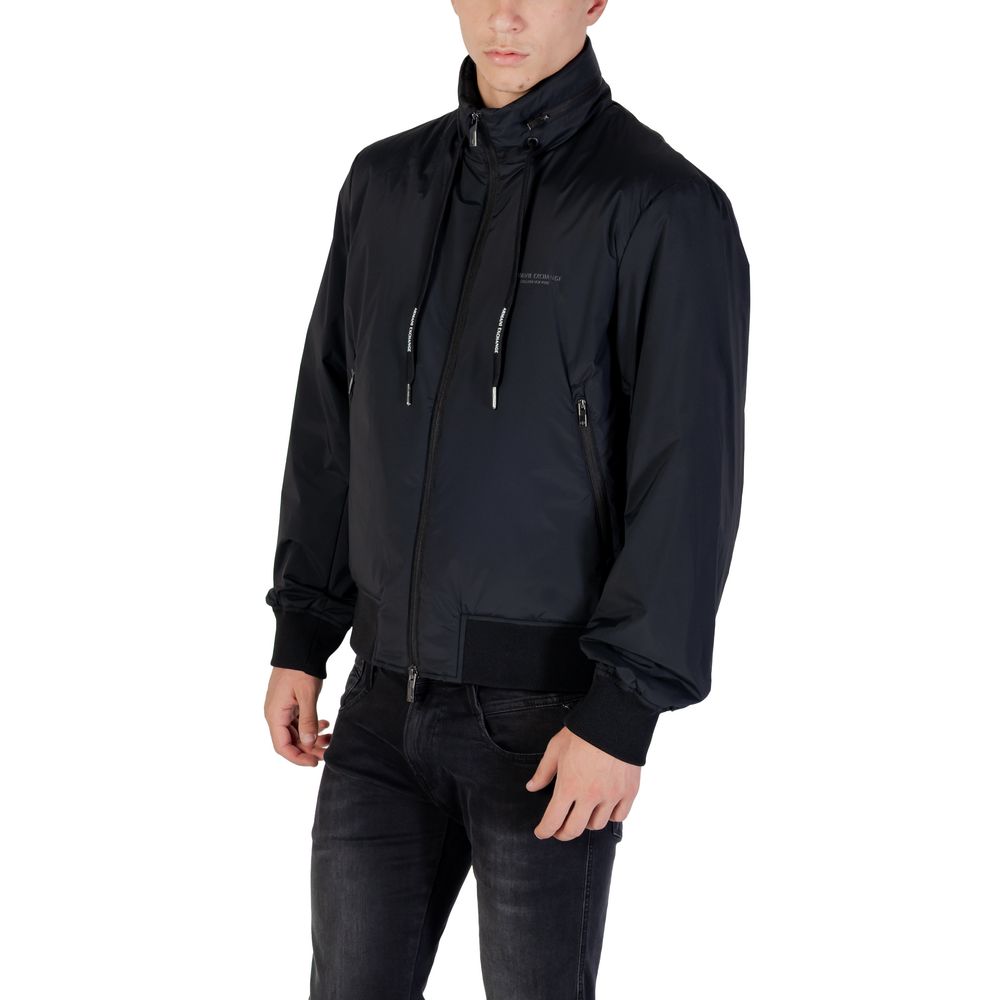Armani Exchange Black Polyamide Bomber Armani Exchange
